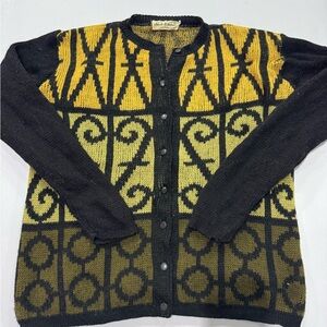 Jack Winter 100% Wool Vintage Button-Up Sweater